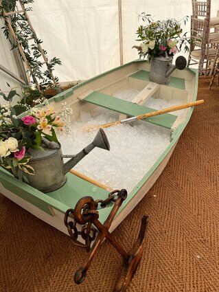 Row Boat Chilling Drinks with Ice