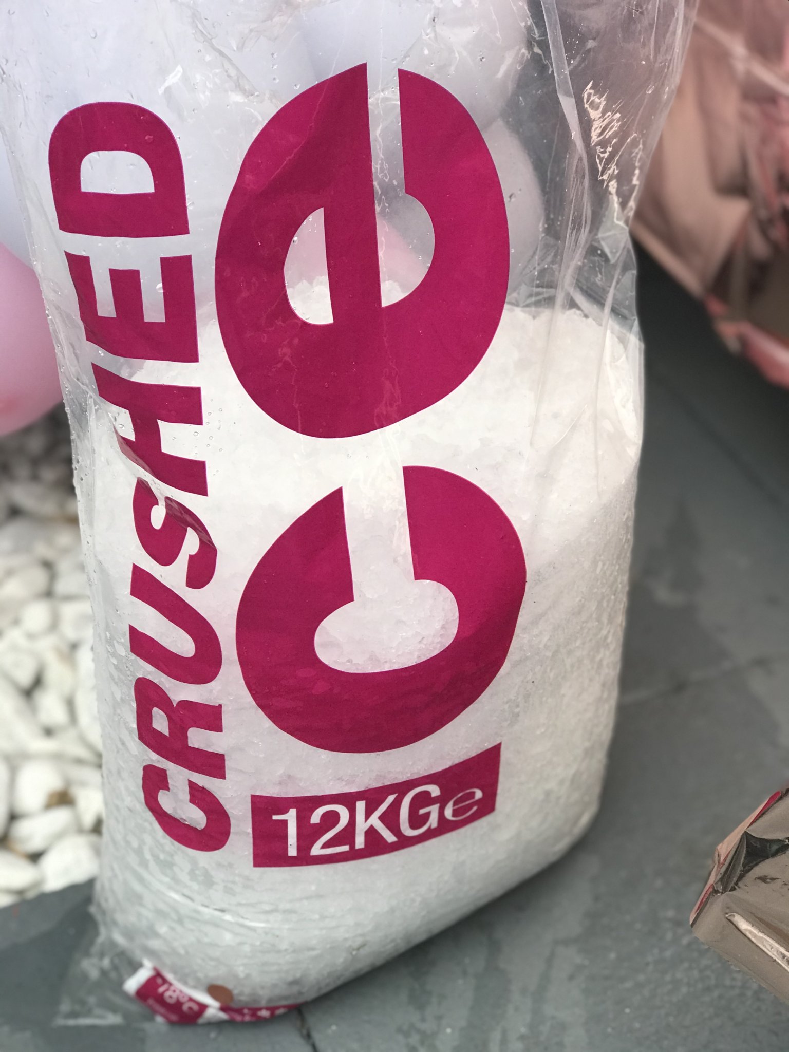 12kg bags of crushed ice