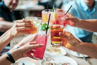 Chilled Drinks with Ice Cubes
