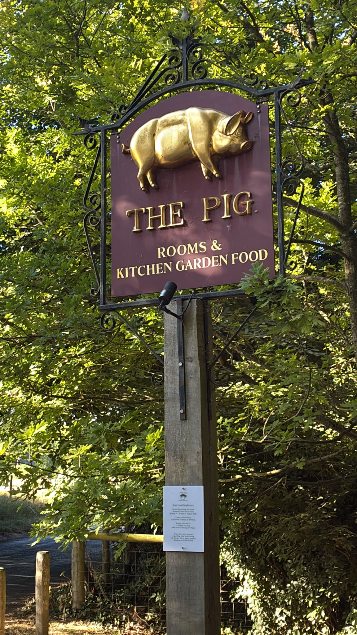 THE PIG sign