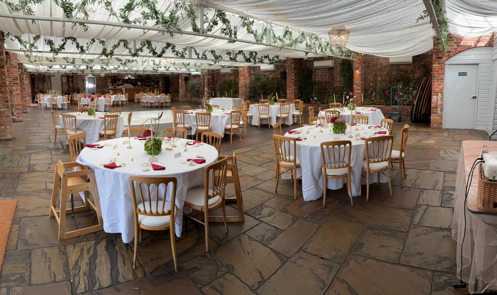 Marquee wedding supplied by Lunar Ice