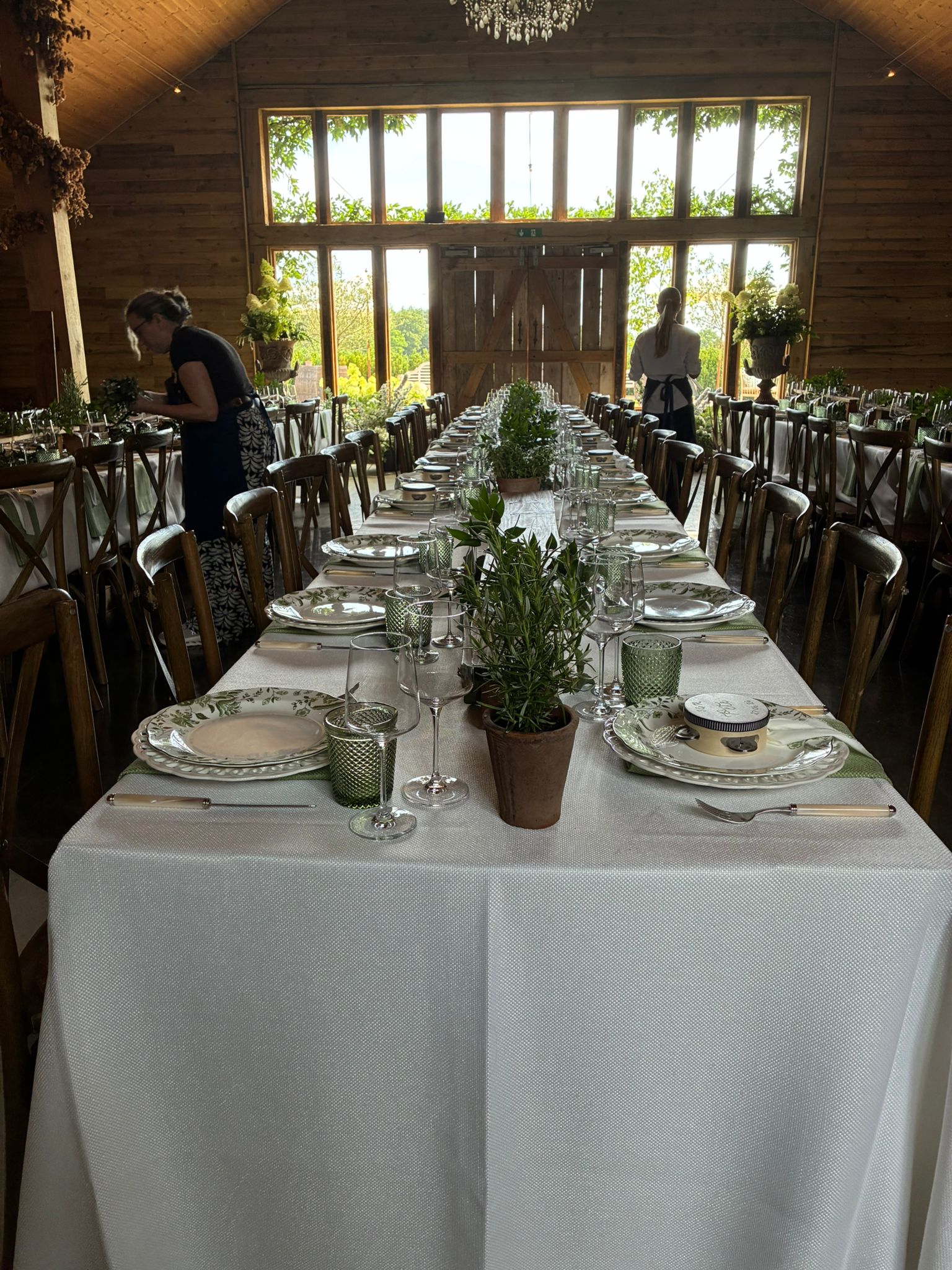 Real Lunar Ice wedding venue table setup
