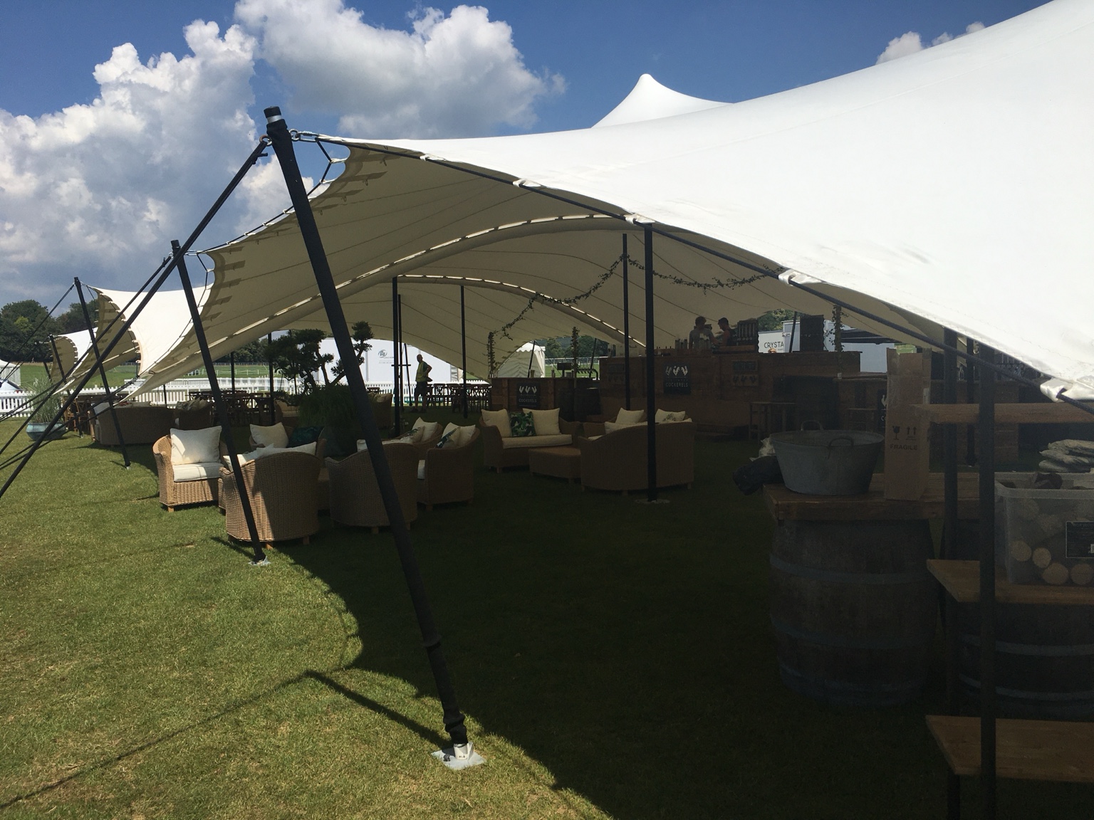 Large stretch-tent event supplied by Lunar Ice